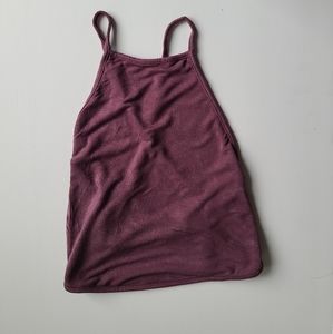 Cropped lace back top